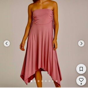 Free People Strapless Pink Dress